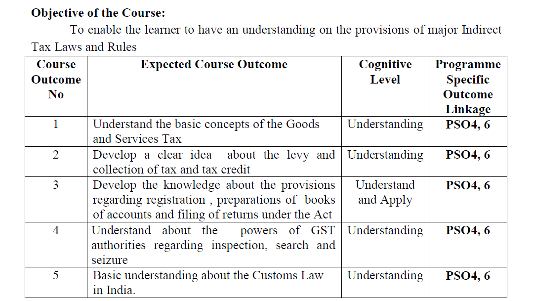 Course objective